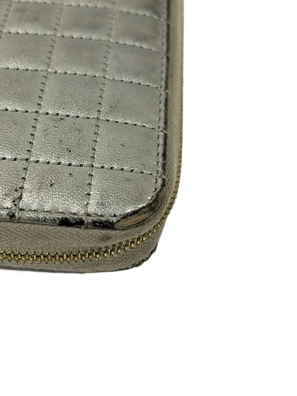 CELINE - Silver Leather Long Wallet - Picture 7 of 8